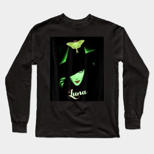 Luna moth witch hat nature butterfly Long Sleeve T-Shirt